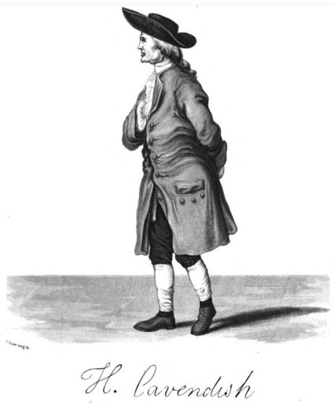 Henry Cavendish (1731–1810). This sketch was made secretly by William Alexander. Source: https://journals.physiology.org/doi/full/10.1152/ajplung.00067.2014