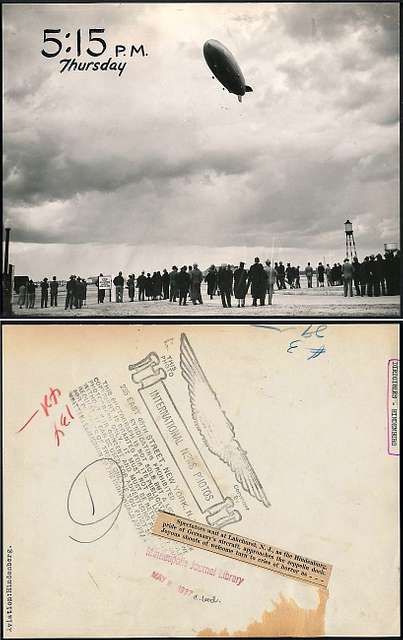Hindenburg landing May 6, 1937, Source: https://commons.wikimedia.org/wiki/File:Hindenburg_landing_May_6_1937.jpg